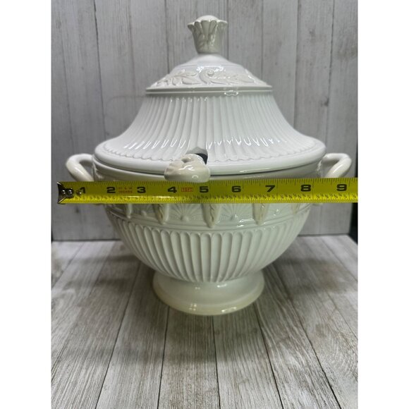 Vtg Lenox Butler's Pantry Soup Tureen with Lid and Ladle with Tag Cream 12" Tall - Picture 7 of 15